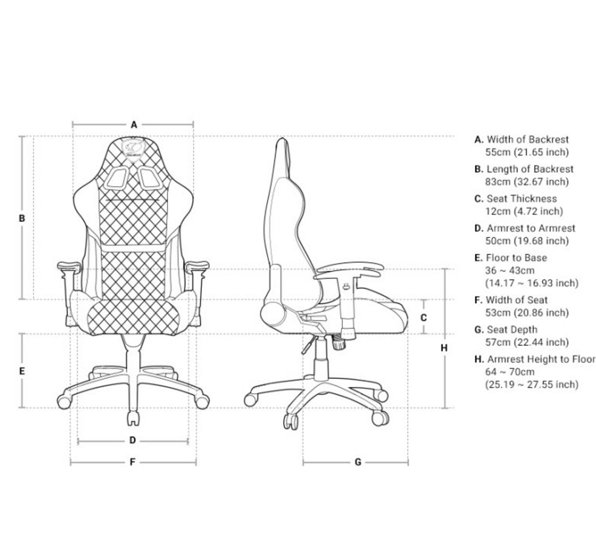 Cougar Silla Gaming Armor One Sky Blue - 4